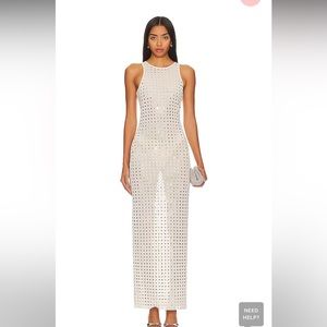 Zenni Midi Dress in Neutral Crystals 
NBD